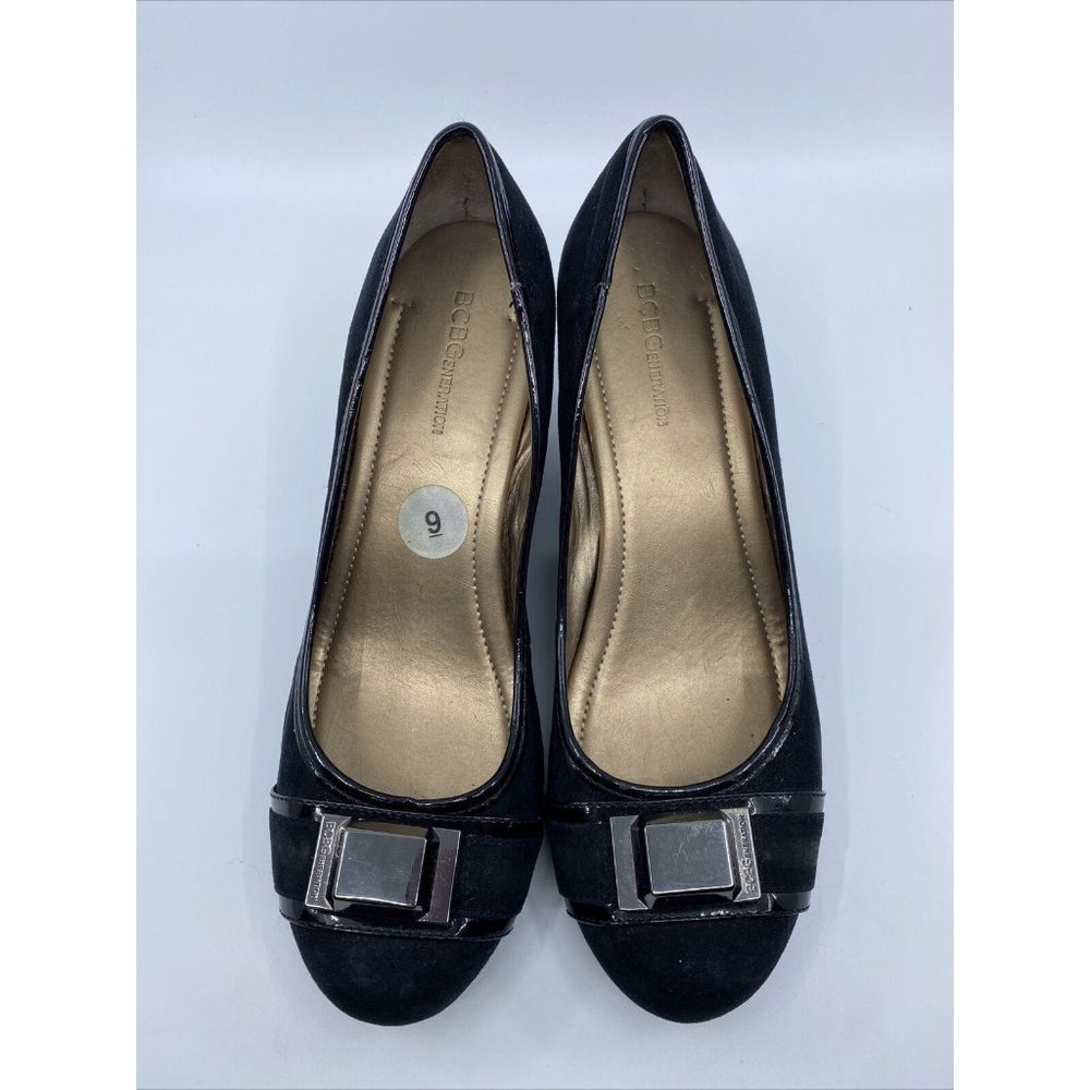 Ladies BCBGeneration Black suede Wedge Platform